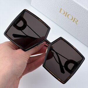 Dior Women BRAND NEW Sunglasses Metal Havana Grey Mirror 30MONTAIGNE SU 20A5